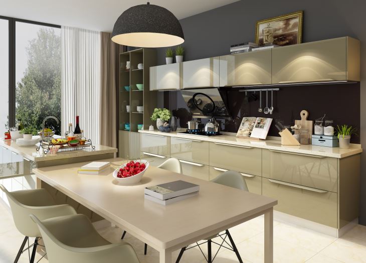 Lacquer Coating Kitchen Cupboards